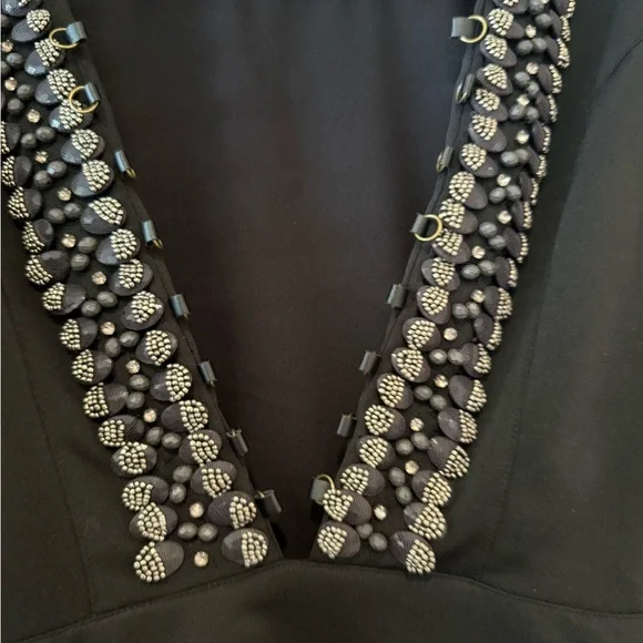 X by NBD Zintia Embellished Mini Dress in Black 6 missing tassel - Picture 4 of 9